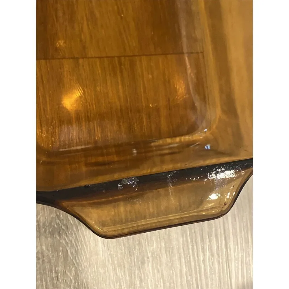 Anchor Hocking Bread Loaf Pan Amber 1 QT vintage